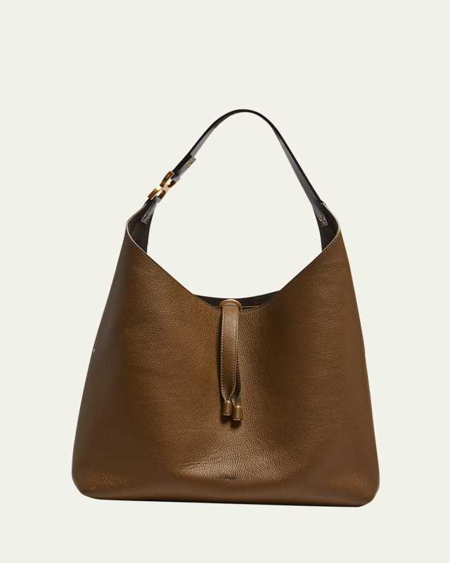 Marcie Hobo Bag in Grained Leather